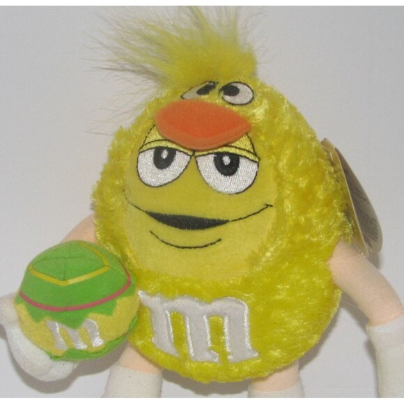 M & M's Yellow Plush Easter M & M Chick with Easter Egg 7" - Picture 2 of 4